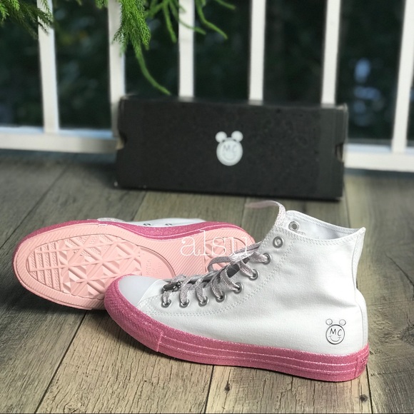 Conv&Miley Cyrus Ctas HI White/Pink Glitter W - Picture 6 of 8